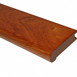 Prefinished Brazilian Cherry Hardwood 3/4 in thick x 3.125 in wide x 78 in Length Stair Nose